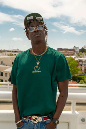 Car park photo shoot for an apparel brand