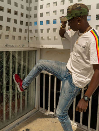 Car park photo shoot for an apparel brand