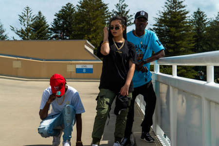 Car park photo shoot for an apparel brandのeditorial素材