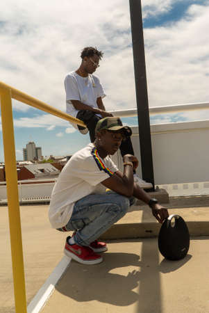 Car park photo shoot for an apparel brandのeditorial素材