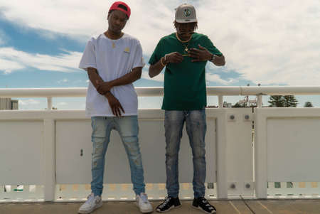 Car park photo shoot for an apparel brandのeditorial素材