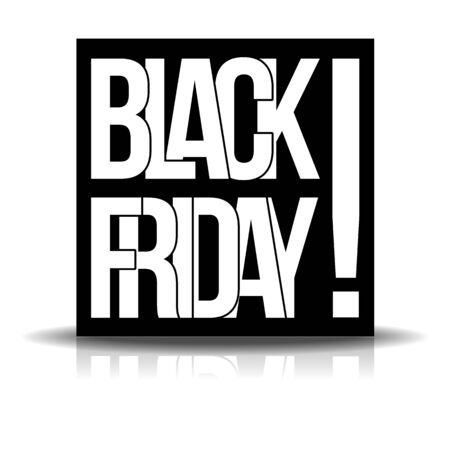 Black friday vector label template set for advertising sale print with black expressive ink blot splashのイラスト素材