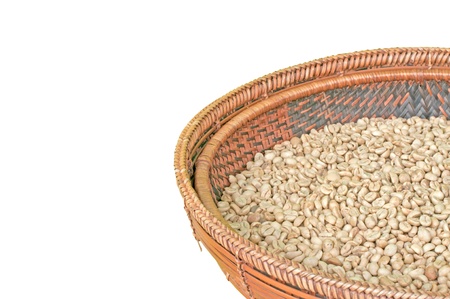 roasted coffee beans isolated on a white background の写真素材