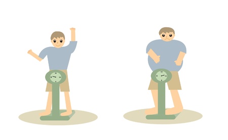 thin -  Fat, vector illustrationのイラスト素材