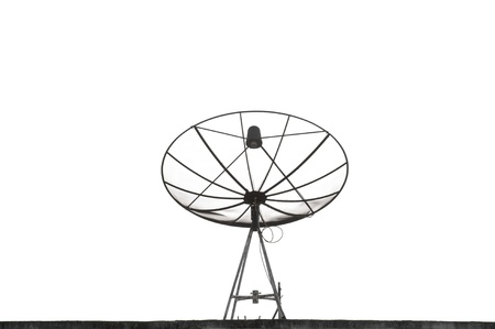 Satellite dish isolated on a white background の写真素材