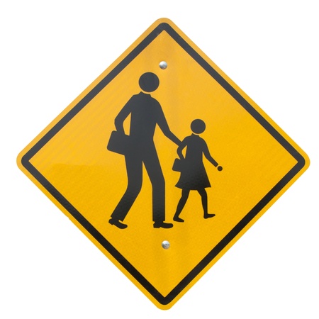 School warning sign isolated の写真素材