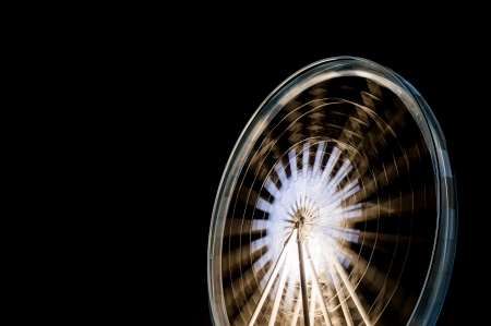 Ferris wheel at nightの写真素材