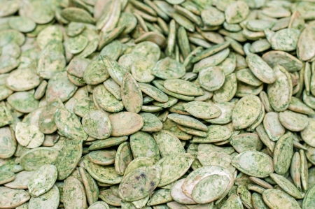 Close up of the pumpkin seeds