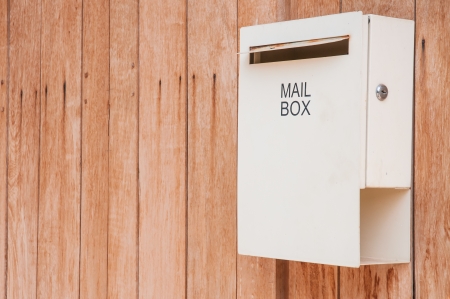 mail box in front of house の写真素材