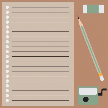 Paper and pencilのイラスト素材