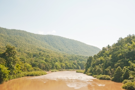 River in the forest, Thailand.の写真素材