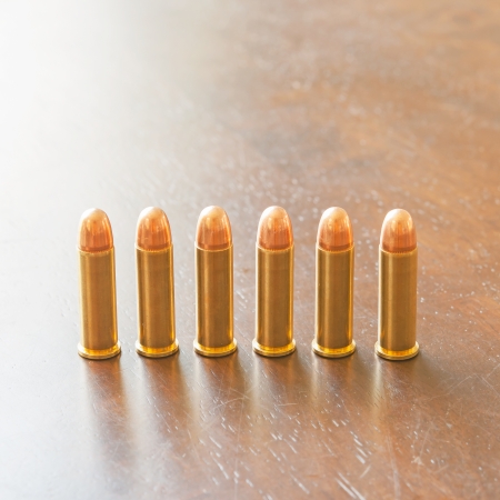 9mm bullets on table