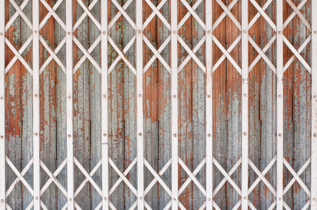 Old gray steel door.の写真素材