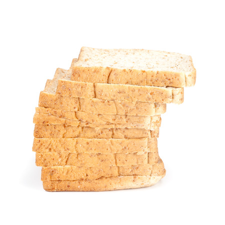 Loaf of bread on white background.の写真素材