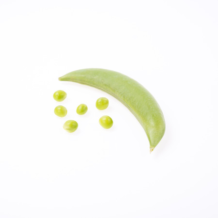 String beans on white background.の写真素材