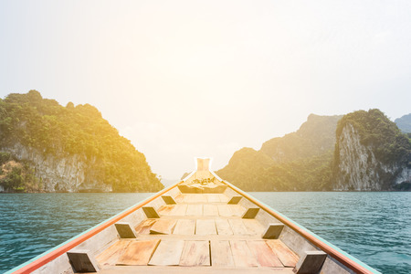 Long boat on sea Thailand