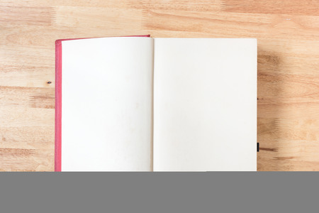 open old book on wood background