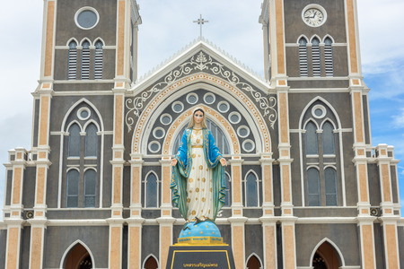 CHANTHABURI, THAILAND - JUNE 17 : Christ church in Chanthaburi province, eastern of Thailand. On June 17, 2015 in Chanthaburi, Thailand.のeditorial素材
