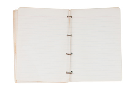 Old paper isolated on whiteの写真素材