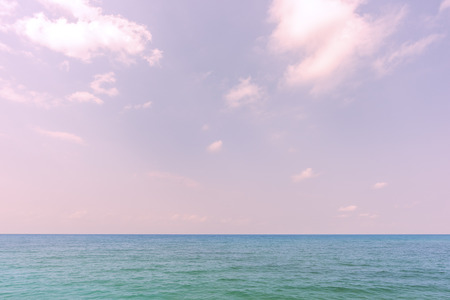 Beautiful ocean with the colors of rose quartz and serenityの写真素材