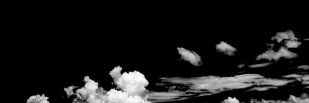 Clouds on black backgroundの写真素材