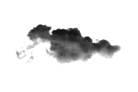 Dark clouds on white backgroundの写真素材