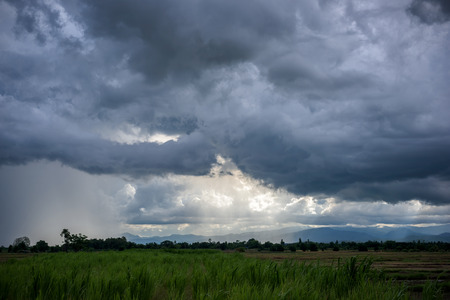 Dark storm cloudsの写真素材