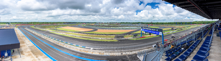 Buri Ram,Thailand - September 23, 2017 : The panoramic view of Buriram International Circuit or Chang international Circuit in Buriram, Thailand on September 23, 2017.のeditorial素材