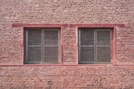 Old window on the wall