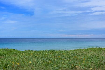 Beautiful tropical sea with blue skyの写真素材