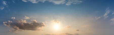 Panoramic view of the sunset sky 