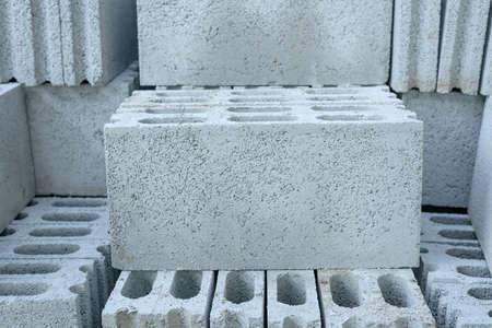 Brick for building in construction site.