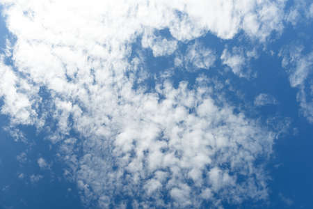 White clouds on blue sky.
