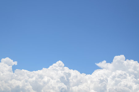 Beautiful sky with white clouds