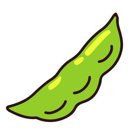 Cute and colorful green peasのイラスト素材