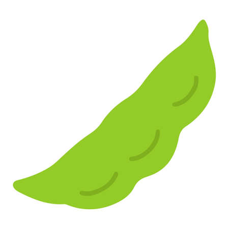Flat colored green snap beansのイラスト素材