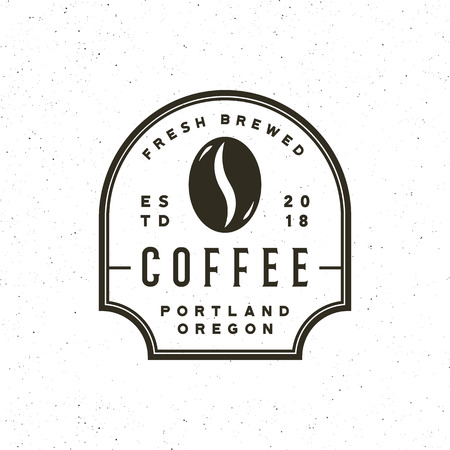 modern vintage coffee shop label. vector illustrationのイラスト素材