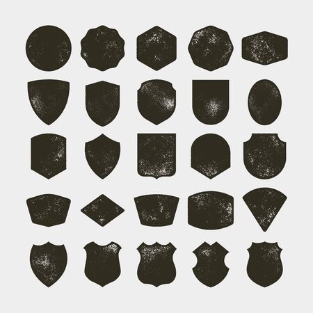 Set of 25 blank vintage frames. vector illustrationのイラスト素材