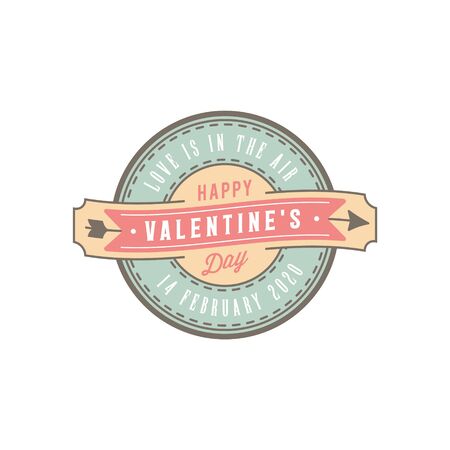 Valentines day badges and stickers. Vector illustrationのイラスト素材