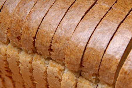 Loaf of bread, cut hunks