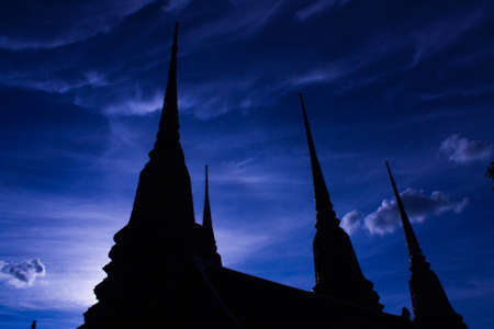 Silhouette Wat Phra Kaew の写真素材