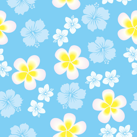 Seamless hibiscus patternのイラスト素材