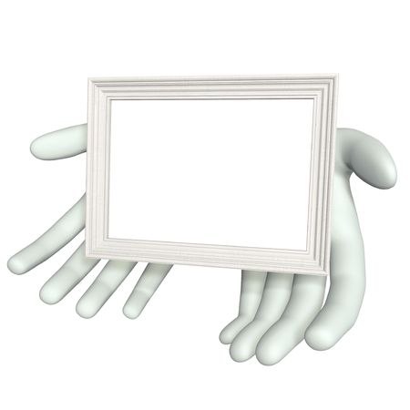 Frame and HAND の写真素材