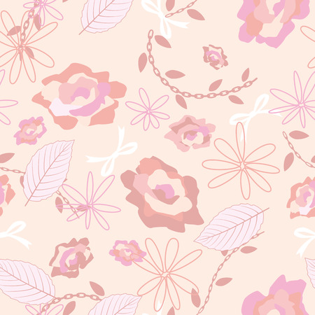Seamless rose pattern のイラスト素材