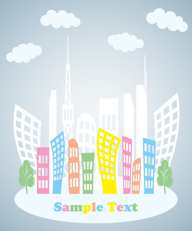 Abstract Town Background のイラスト素材