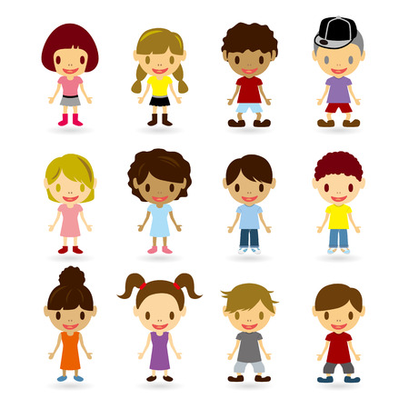 Kids Models Setのイラスト素材