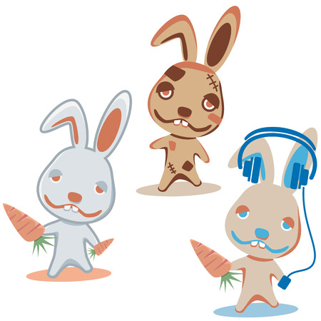 Characters Rabbit. Illustration のイラスト素材