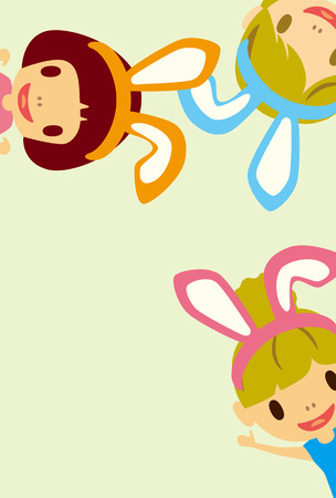 Characters rabbit girlのイラスト素材