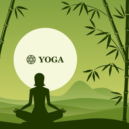 Yoga and pilates background. のイラスト素材