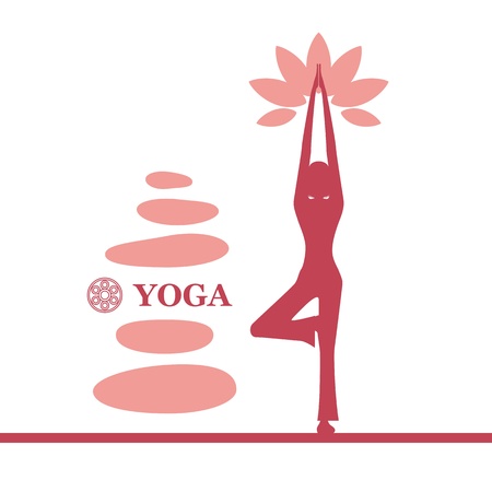 Yoga and pilates background.のイラスト素材